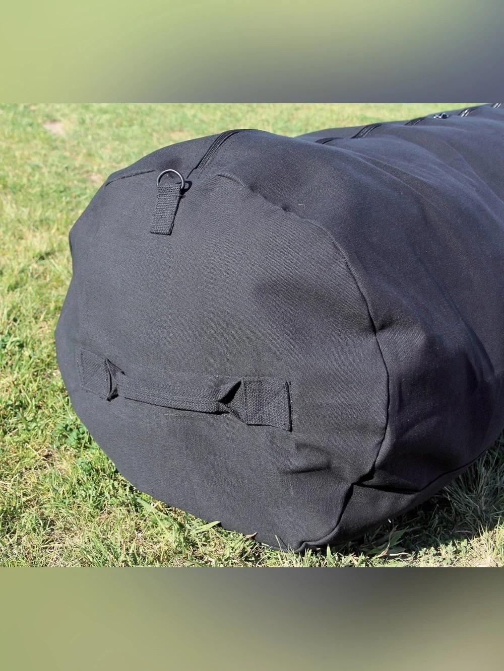 Texsport 30”X50” Zippered Canvas Duffle Bag - Black Travel & Gear Carrier